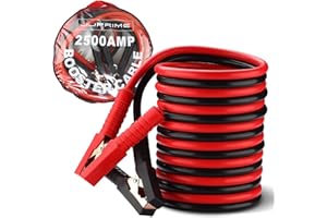 JJOnlineStore - Professional Car Battery Booster Cables | Heavy Duty 2500AMP Clamps Jumper Leads for Petrol Diesel Car Van HGV Cars Truck with Zippered Carry Case (4M/11.5ft)