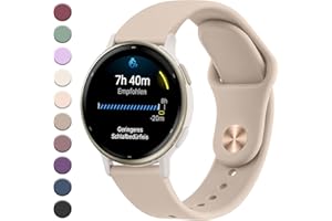 Mugust Garmin Armband für Garmin Vivoactive 5/3, Garmin Vivomove 3/HR/Luxe/Style, Garmin Forerunner 55/245/645, 20mm Silikon Armbänder Sport Verstellbares Ersatz Uhrenarmband