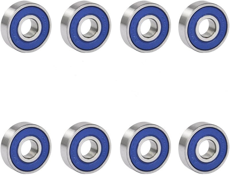 TRIXES 8 Rodamientos Sellados ABEC 9 (acrónimo de Annular Bearing Engineering Council Consejo de ingeniería de rodamientos anulares) Sin-Fricción de Monopatín