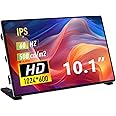 GeeekPi 10.1 Inch LCD Screen for Raspberry Pi, 1024x600 IPS LCD Display, HDMI Portable Monitor for Raspberry Pi 5/Pi 4B/3B+/3B/B+/Zero/400, Win11/10/8/7, Free Driver (Non-Touch)