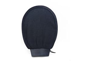 Echolly Deep Peeling Mitt Körperpeeling-Peeling-Hammam-Handschuh-Peeling-Handschuh für Gesicht und Körper in Hot Pink-Hautreiniger für Frauen Männer-Abgestorbene Hautentferner für den Körper-Schwarz