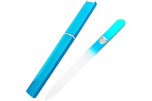 Glass Nail File with Case, Bona Fide Beauty Glass Fingernail File for Natural Nails, File in Any Direction, Expertly Shapes Nails, Enjoy a Professional Smooth Finish - Premium Czech Glass