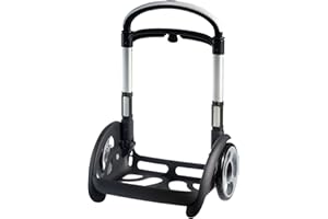 SJ GANG STYLE JAM GANG Be Box - Carrello Trolley Scuola, Carrellino Blocca Zaino- Maxi Ruote - Carrellino Richiudibile - Scuole Elementari e Medie - Nero