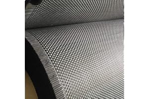 HUOPU 3K Plain 200g 50X200cm Tejido de tela de tela de fibra de carbono negro - Paquete de tubo