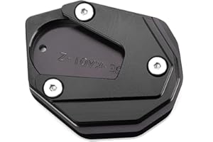 LLIDFONK Für Kawasaki Z900 Z650 RS Z1000 SX Z800 Ninja 650 300 1000SX Ninja ZX6R ZX10R ER6F ER6N Aluminium Motorrad Zubehör Seitenständer Fuß Ständer Verlängerungspad Stützplatte (Schwarz)