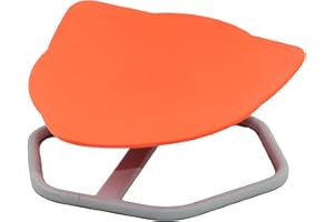 SENSORY JUNCTION Sensory Spinning & Wobble Chair for Kids - Perfect for Home Classroom Therapy Centers Sensory Needs-Ideal for Autistic Children for Balance Training Physical Therapy Coordination Enhancement (Orange)