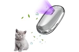 ANKRISTA Cat Litter Room Deodorizer, Unscented Smart Cat Litter Odor Eliminator, Litter Box Smell Remover Deodorizer, 360° Monitor Rechargeable Smell Eliminator for Small Animals’ Toilet or Home