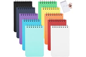 FERRADREND 10 Colori Block Notes Piccoli A7,50 Fogli/10Pack Taccuino Tascabile,Piccolo Taccuino Spirale Foderato,Mini Blocco Spiralato per Agende Planner,Taccuini Memo per Scuola Ufficio Casa Viaggio Blocco Note