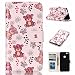Produktbild Nancen Wallet Case Tasche Hülle für Huawei P10 Lite / Nova Lite(5,2 Zoll) Flip Schutzhülle Zubehör Lederhülle mit Silikon Back Cover PU Leder Handytasche im Bookstyle Stand Funktion, Magnet Schnalle , Süßer Bär Muster Flip Funktion Kartenfächer Etui Schale ,Schütze Dein Telefon