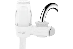 PRIME ESSENTIALS® Sistema de Filtración de Agua para Grifo I Filtro de agua On Tap I Tecnología de Microfiltración I Purificador - Descalcificador de Agua para Grifo I Color Blanco - 1000 litros.