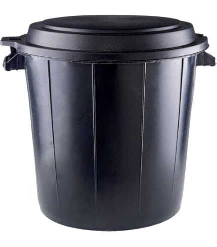 Poubelle 50L Caoutchouc Vulcanisé KELI - Poignées Ergonomiques - Usage Professionnel & Extérieur