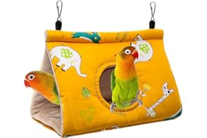 QNMD Hiver Chaud Perroquet Hamac, Nid D'oiseau Chaud Doux, Hamac en Peluche Suspendu, Cage Tente pour Perruche, Hiver Chaud Cage Perroquet, pour Cacatoès Gris, Perroquets de Taille Moyenne Et Grande