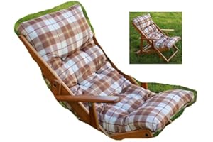 LIBEROSHOPPING.eu - LA TUA CASA IN UN CLICK Cuscino Imbottito di Ricambio per Poltrona Sedia Sdraio Harmony Relax, 105x55x14cm (Marrone)