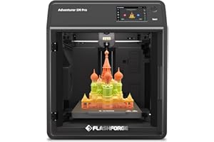 FLASHFORGE Adventurer 5M Pro 3D Printer: 600mm/s High-Speed, Auto Bed Levelling, Quick-Change Nozzle, 220x220x220mm PEI Plate & Dual Air Filtration for Makers/Workshops