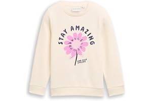 Tom Tailor Mädchen 1048669 Kinder Sweatshirt mit Glitzer-Print (1er Pack)