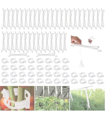Acheter 100/1 Pièces Clips De Support De Plante En Plastique Réutilisables Jardin Légumes Tomates Vignes Ficelle Verticale Plante Clips Fixes Support Greffage Outils De Fixation