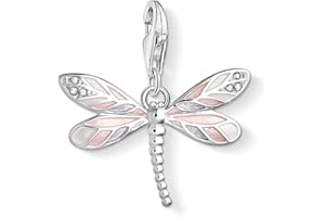 THOMAS SABO Damen Charm-Anhänger Schmetterling weiße Steine Charm Club 925 Sterlingsilber 1862-051-14