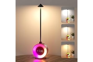 ZHWIDNERSO Bedside Lamp with Alarm Clock, 3 in 1 Sunrise Lamp, 7 Natural Sounds Sunrise Alarm Clock, 5 Modes of Lights Wake Up Light, Digital Dual Alarms Table Lamps, Night Light for Kids Heavy Sleepers