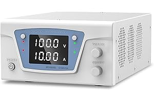 NANKADF DC-Schaltnetzteil 0-100V/0-10A, variable geregelte Stromversorgung, Labornetzteil mit OUTPUT-Taste, 4-stellige LED-Digitalanzeige mit hoher Präzision, Encodereinstellung