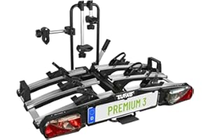 EUFAB Portabiciclette EUFAB 11522 PREMIUM 3, per gancio di rimorchio, pieghevole, per 3 biciclette