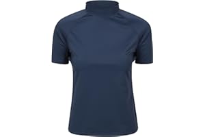 Mountain Warehouse Short Sleeves Womens UV Rash Vest - UPF50+ Sun Protection Ladies Rash Guard, Quick Dry, Flat Seams Top - for Spring Summer Swimming, Beach & Under a Wetsuit