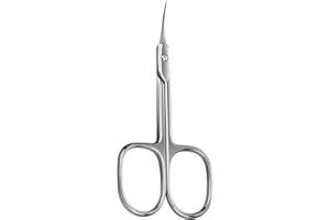 THE AMIN BEAUTY TOOLS Cuticle Nail Scissors Curved Blade Professional Stainless Steel Beauty Scissors, for Manicure Pedicure, Eyebrows, Nose, Eyebrows, Eyelash, Beard, Mustache, Toenails (Cuticle Scissors)