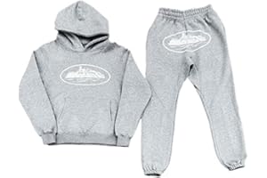 Yahbrra Survêtement de Jogging pour Homme Survêtement de Sport Corteiz Survêtement 2 Pièces Survêtement Unisexe Ensemble de Jogging avec Sweat à Capuche et Pantalon Survêtement de Jogging