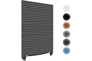 MARITOWN Temporary Blackout Blinds, No Drill Stick-On Curtains for Bedroom Kitchen Bathroom Windows, Thermal Privacy Protection, Easy Fit With Clips