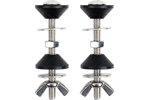 CWOQOCW Kit di fissaggio per cassetta WC al kit di tenuta per WC Bulloni di accoppiamento chiusi I bulloni del WC sono realizzati in ottone massiccio e tutte le guarnizioni sono realizzate in gomma di