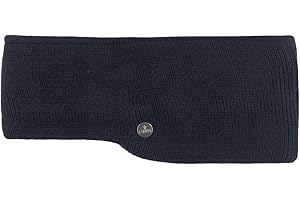 Lierys Fascia per Capelli Mono Cotton Classic Donna/Uomo - Made in Germany paraorecchie protezione orecchie scaldaorecchie con fodera autunno/inverno - Taglia unica blu scuro
