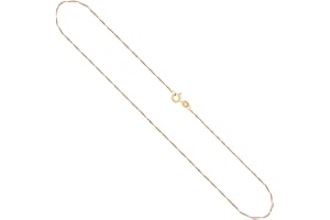 EDELIND Halskette Damen 1 mm 8 9 14 18 Karat | Goldkette Herren Damen in 333 375 585 750 Echtgold | Goldkette Damen ohne Anhänger | Singapurkette Gold | Eleganz Schmuck für Damen
