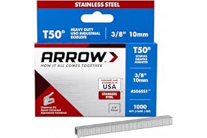 Arrow T50 Häftklammersbox 1000 – rostfritt stål 3/8 tum