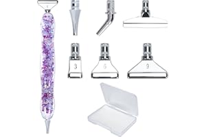 LXYANW Stylo Diamond Painting Kit, Stylos de Peinture Diamant Bricolage 5D avec 6 Forets Remplaçables Accessoire Diamond Painting pour Diamant Peinture Broderie Nail Art Bricolage
