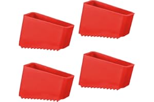 EUIOOVM Pies de goma para escaleras, 4 piezas de repuesto de 50 x 20 mm, patas de escalera, tapas de repuesto para escaleras, tapas de pies antideslizantes, cubiertas universales para pies de escalera para
