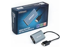BITFUNX Adaptador HDMI PS2/PS1/PS One - Interruptor RGB integrado a componente, soporta RGB/Componente a HDMI 1080P, adaptador de videojuegos Plug & Play