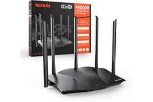 Tenda RX12 Pro Routeur WiFi 6 AX3000 Dual Band Gigabit, 2404Mbps/5GHz + 574 Mbps/2.4GHz, 4 Ports Gigabit, Largeur de Bande 160MHz, WiFi+ Mesh, OFDMA/VPN/WPA3/IPV6/TWT