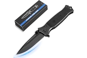 Rolgno Taschenmesser Klappmesser, Scharfes & Robustes Outdoor Messer 3Cr13 Edelstahl mit Taschenclip, Glasbrecher & Liner-Lock, Praktisches EDC Jagdmesser Survival Camping Messer für Männer Geschenk