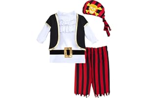 MOMBEBE COSLAND Baby Boys Pirate Costume Halloween Costume Children 3 Months - 4 Years