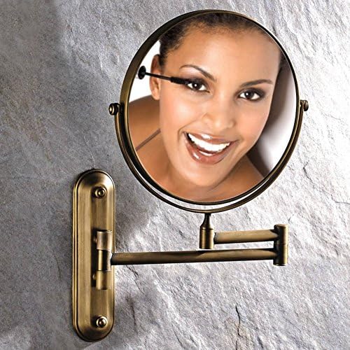 bathroom cosmetic mirrors/antique mirror/Toilet wall-mounted folding mirror/telescopic magnifying glass on both sides-B