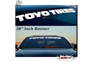 myrockshirt Toyo-Aufkleber Tires 80 cm Tuning Aufkleber Sticker Decal `+ Bonus Testaufkleber Estrellina-Glückstern®, gedruckte Montageanleitung