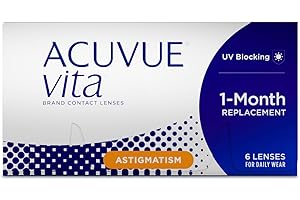 ‎ACUVUE ACUVUE Kontaktlinsen Vita for Astigmatism Monatslinsen weich, 6 Stück / BC 8.6 mm / DIA 14.5 / CYL -0.75 / Achse 180 / -2.5 Dioptrien