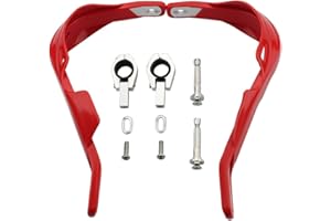 GOOFIT 1" Kit en Alliage d'aluminium Cintre Main Brush Guards Protector Handguards Remplacement pour Motocross Moto Hors Route Pit Dirt Bike VTT Red