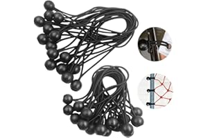 PUERHUACI Bungee Ball, Elastici Fissaggio, Elastici Sfera, 30 Pezzi 150mm e 200mm,Loop Expander,Fascette Kit Issaggio Bungee Ball Fissaggio di Tende,Tendoni,Tessuti e Piani di Supporto Teloni,Poster,Banner