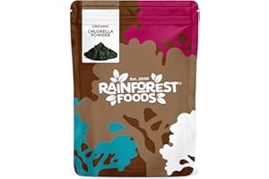 Rainforest Foods Chlorella Pulver Bio, Gebrochene Zellwand, 400g