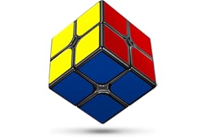 KOSTACHI Speed Cube 2x2, 2x2x2 Cubo Magico Professionale Nero, Rompicapo Torsione 3D, Giocattoli per La Calza per Adulti e Bambini