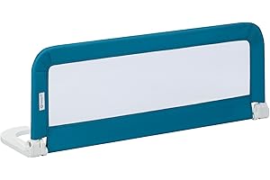 Safety 1st Barrera Cama Portátil, Barrera de Seguridad Niños Cama Plegable, 18M-5A, Barrera Cama Niños Viaje, Tejido de Malla, Fácil Instalación, Bloqueo Automático, Fácil Transporte, Blue