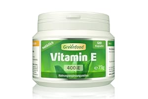 Vitamin E, 400 iE, natürlich, 120 Softgel-Kapseln - unterstützt den Schutz der Zellen vor oxidativem Stress. OHNE künstliche 