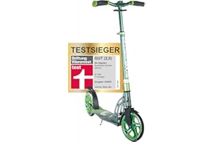 ‎SIX DEGREES Six Degrees Aluminium Scooter mit Klappmechanismus, Ständer, 205 mm TESTSIEGER, ABEC 7, höhenverstellbar, GS-geprüft