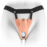 Fops Strap-On Hueco &ndash; Funda de Pene Realista de 15cm con Cintur&oacute;n Ajustable, Extensor y Engrosador de Silicona con Venas, Abe