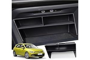 ‎GAFAT GAFAT Kompatibel mit VW Golf 8 8.5 GTI GTE GTD Alltrack R Variant 2020-2024 2025 Mittelkonsole Ablagefächer, Golf 8.5 MK8 Multifunktionale Aufbewahrungsbox Interieur Organizer Tray, Golf 8 Zubehör